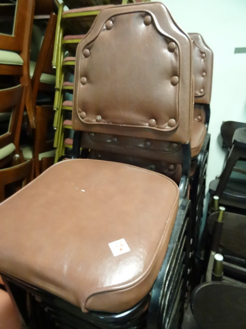 20 metal framed stack chairs...