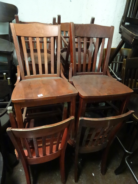 13 solid wood chairs...