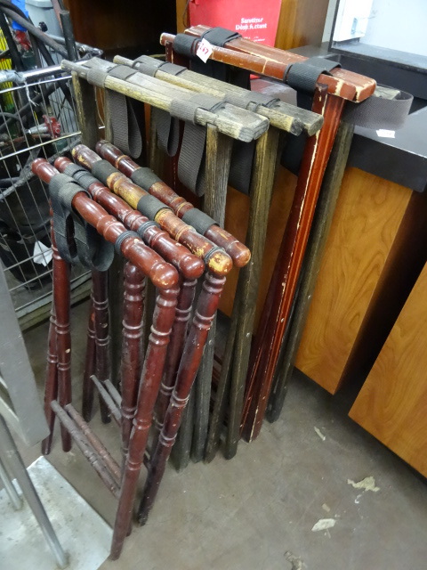 Hostess tray stands. Metal floor st...