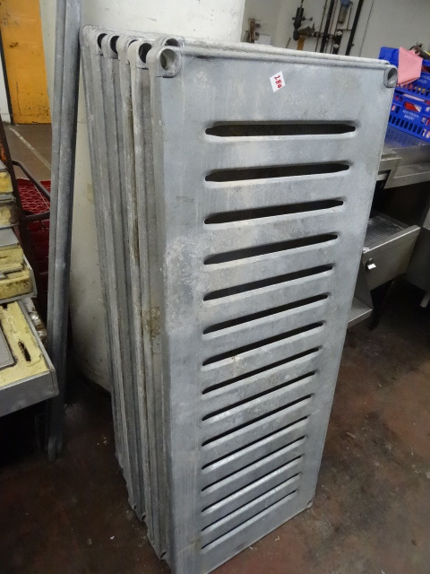 Metal shelves. Qty 11. 24 x 60. 4 m...