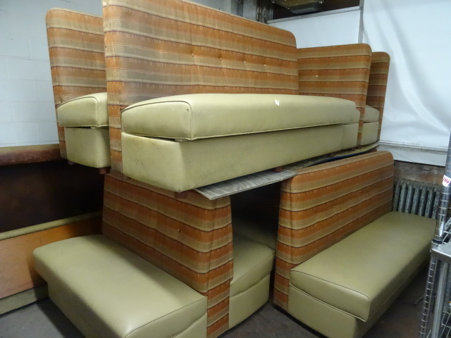 8 matching restaurant booths. 3 are...