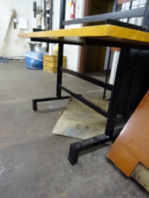 Metal table base. Top not included....