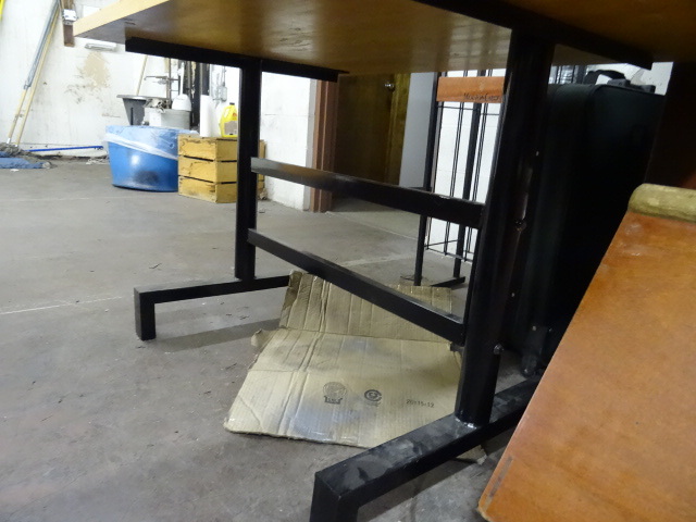 Metal table base. Top not included....