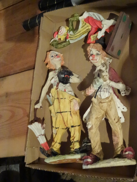 3 Collectible Clown Figurines