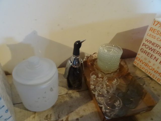 Crystal Cookie Jar, Decanter Music Dispenser, Misc. Glassware