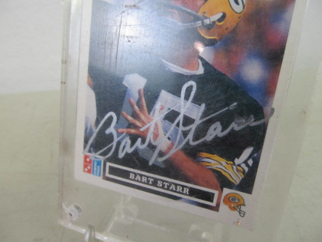Bart Starr Autographed Football Card
