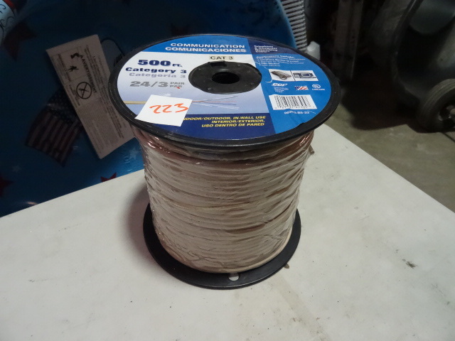 lot 223 image: NEW Roll Cat 3 Communication Cable Phone  Network 24 guage 3 pair