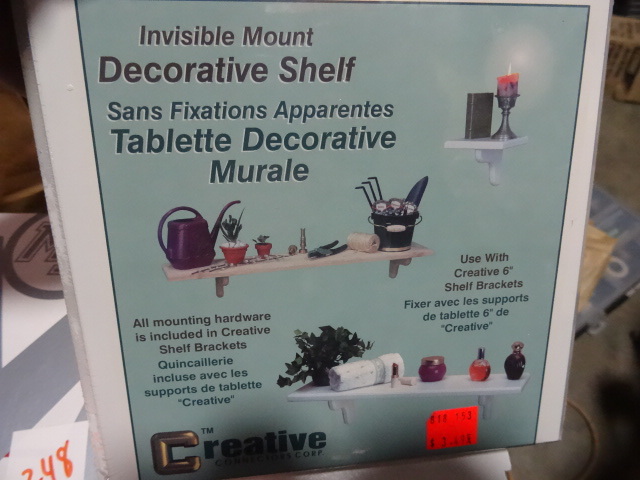 lot 254 image: NEW LOT Qty 11 Invisible Mount Decroative Shelves 7 x 7 in square ea