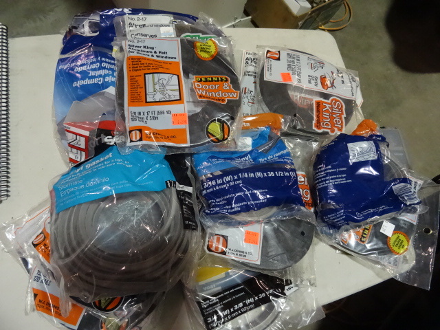 lot 271 image: NEW LARGE LOT Weather Stripping for windows and doors. Approx $30 retail