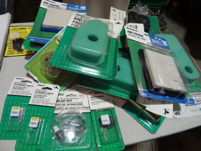lot 276 image: NEW LOT LARGE Qty Lawn Mower and Small Engine Parts incl. Electronic Conversion Ignition Kit, Air Filters, Tune Up Kits, Mufflers and MORE. Approx $115 retail