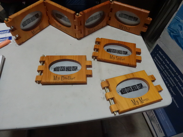 lot 292 image: NEW LOT Qty 7 Family Connectors Picture Frames (see pictures) includes Me and... Dad Mom, Sister, Brother, Grandpa and Grandma frames. Retail $85