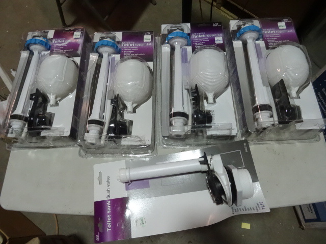 lot 311 image: NEW LOT Qty 5 Anti Siphon Toilet Repair Kits approx $90 retail