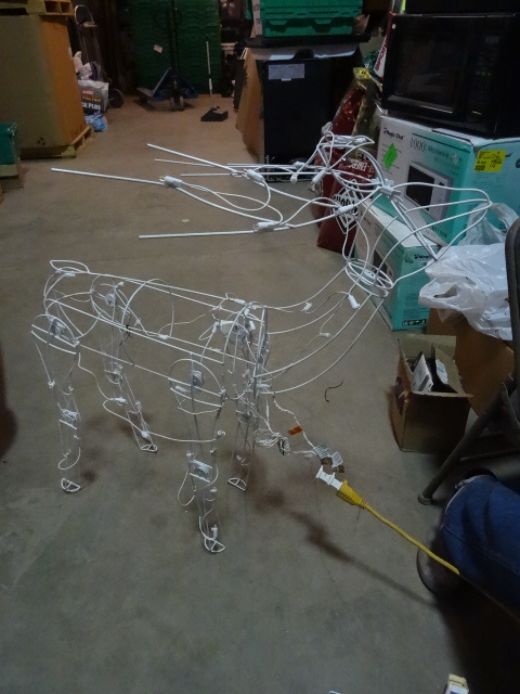 lot 344 image: NEW LED Xmas Deer Lighted Lawn Ornament