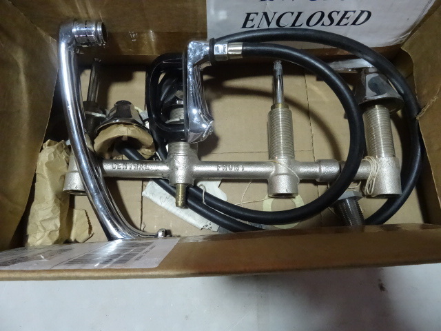 lot 351 image: NEW Brass Kitchen Sink Faucet missing retail box All parts included