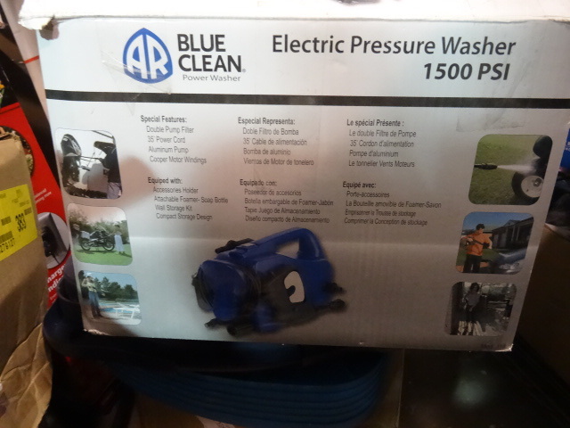 lot 39 image: Blue Clean Pressure Washer, Electric 1500 psi. OPEN BOX NOT TESTED