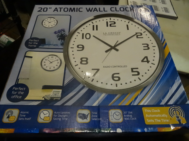 lot 44 image: Open Box 20 in Atomic Clockby LaCrosse Technology. Not Tested