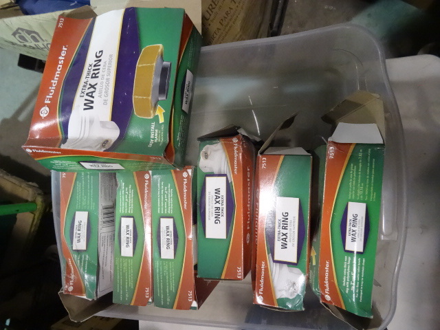 lot 51 image: NEW Qty 7 Extra Thick FluidMaster Toilet Bowl Wax Rings