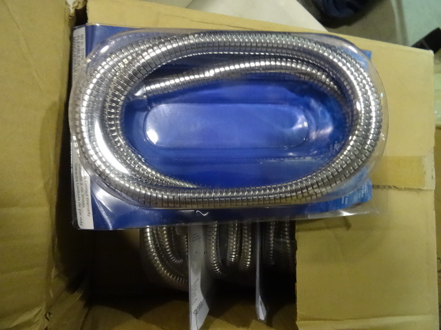 lot 52 image: NEW Case Qty 5 Shower Hose 5 ft with 1  2 in connectors