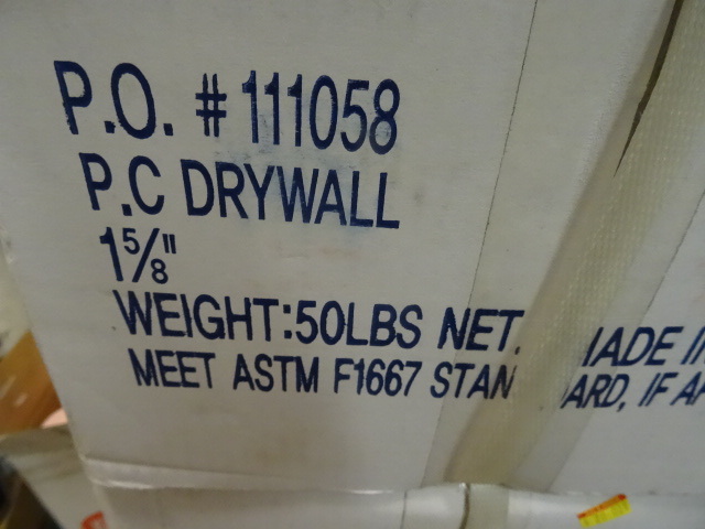 lot 55 image: NEW 50 lb Box 1-58 in Drywall Nails