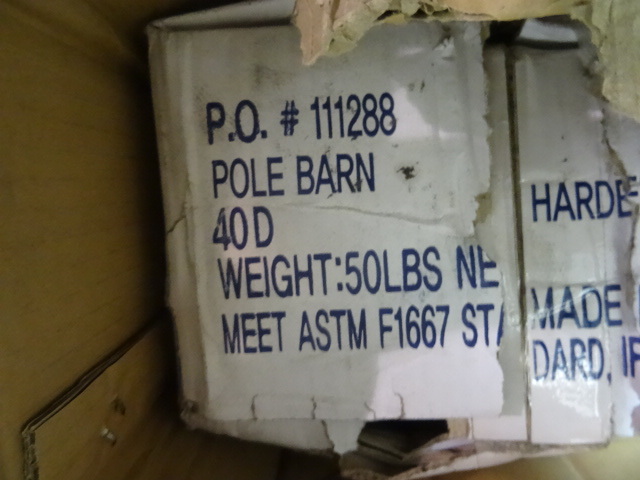 lot 78 image: NEW 50 lb Box 40 D Pole Barn Spikes  Nails 5 in length