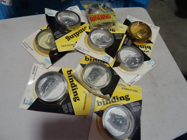 lot 188 image: NEW QTY 9 PrePunched BindingStrap Rolls  Stainless Steel