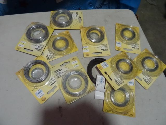 lot 192 image: NEW LOT Approx 11 rolls of Aluminum and Galvanized steel wire approx $44 retail