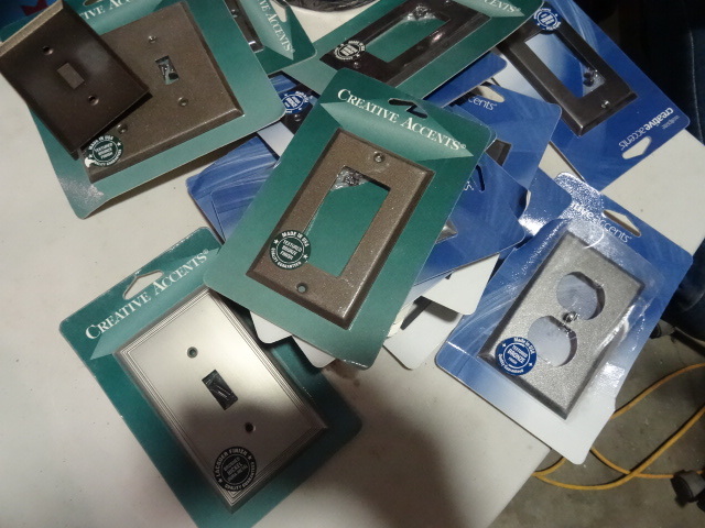 lot 214 image: NEW LARGE LOT Creative Accents Decorative Metallic Wall and Switch Plates