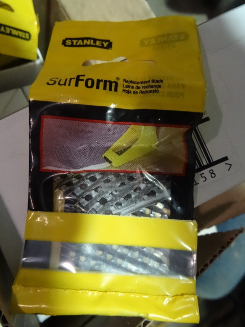 lot 215 image: NEW LOT 1 Case Stanley Surform Shaver Tool Blades 21-515 6 Boxes of 6 ea, approx 36 total approx $100 retail