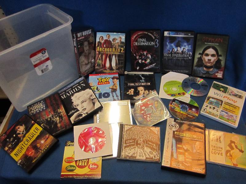 Lot of DVDs and games, some new...