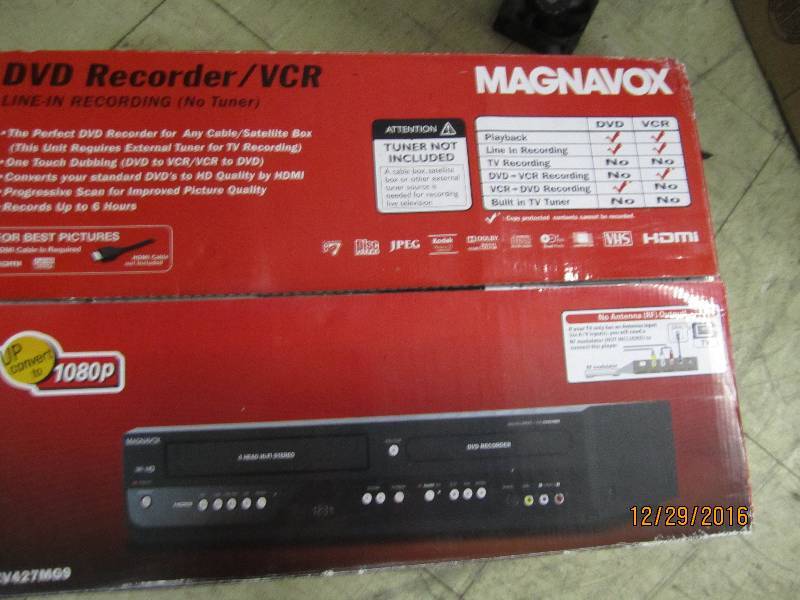 lot 32 image: DVD recorder vcr in box not  teste...