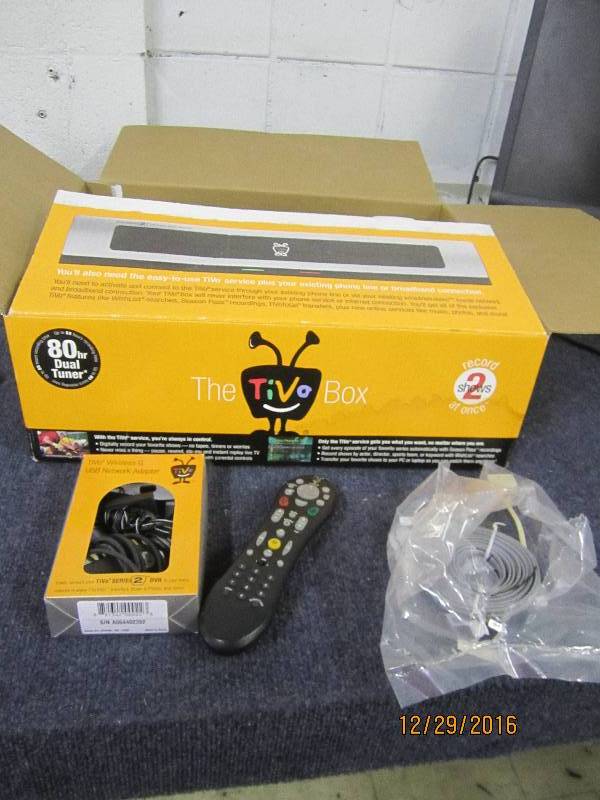 lot 55 image: The tivo box 80 hr dual tuner...