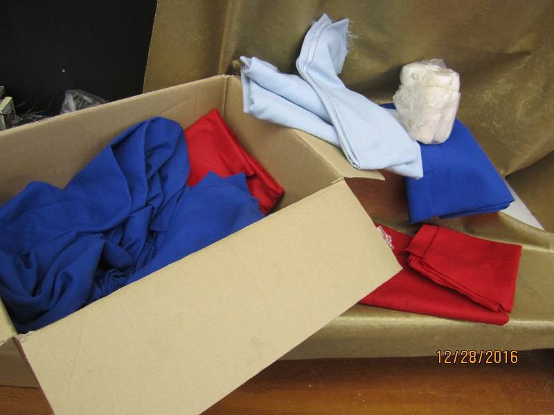 Lot of fabric back drops...
