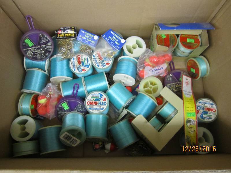Lot of fishing line and tackle...