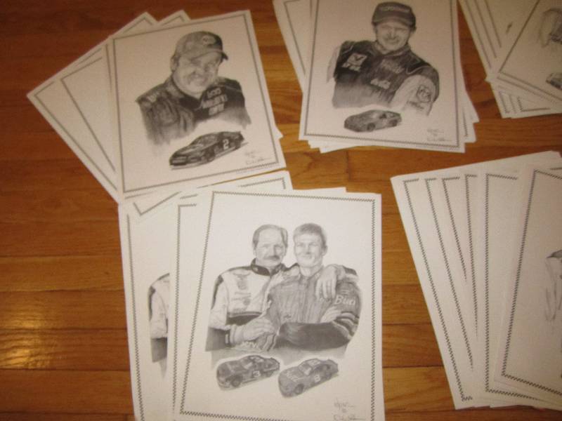 Lot of NASCAR driver prints