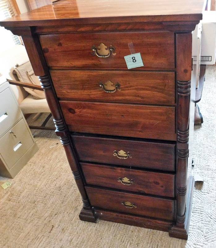 lot 8 image: vintage drop writing secretary