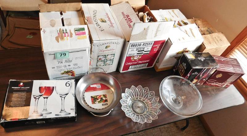 lot 79 image: very large lot of serving glassware