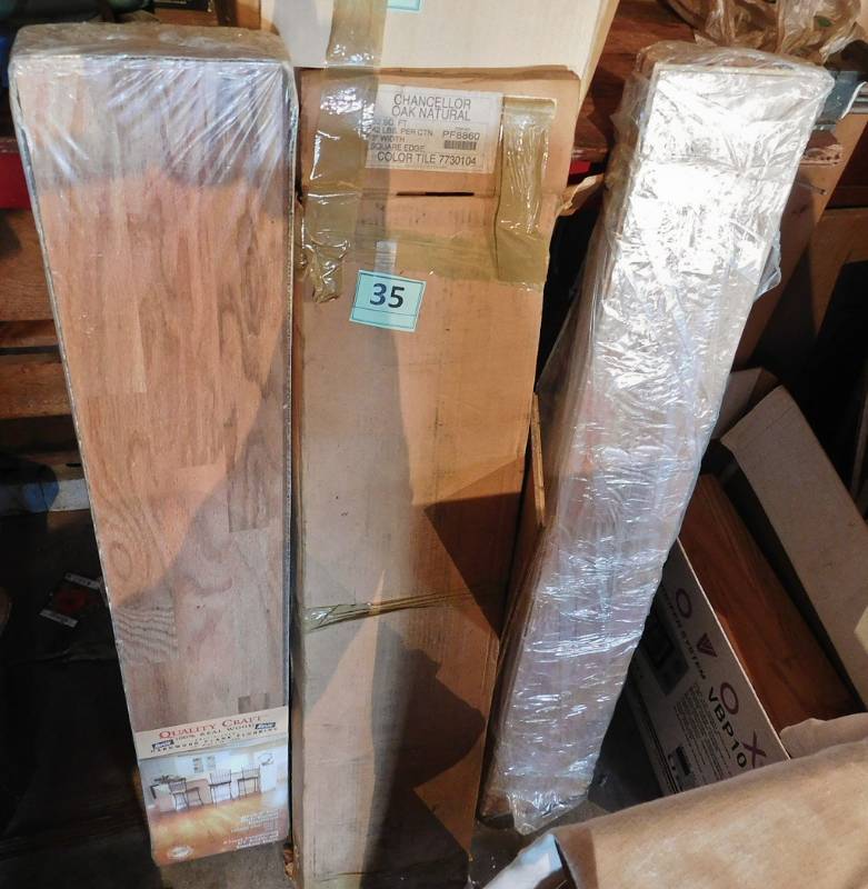 lot 35 image: large lot of flooring material