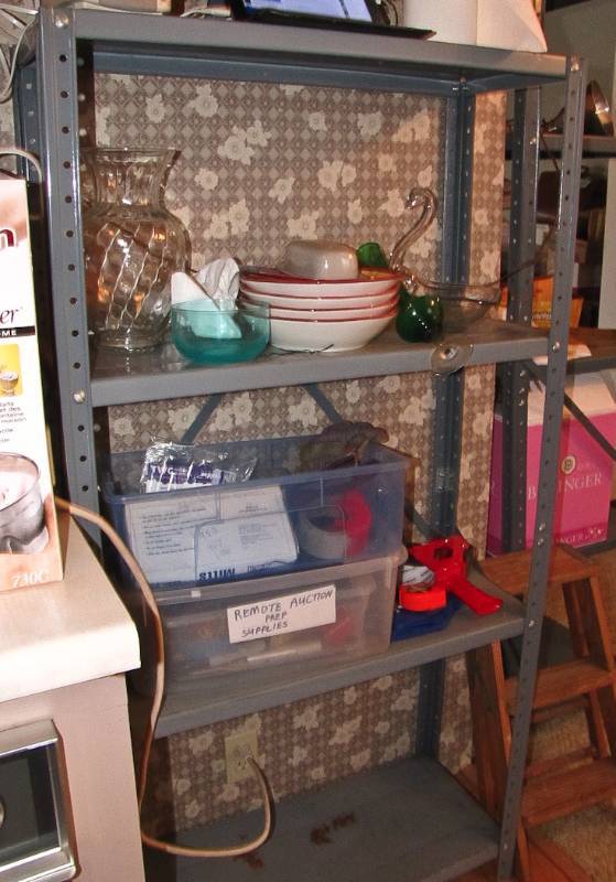 lot 98 image: two metal shelves different sixes