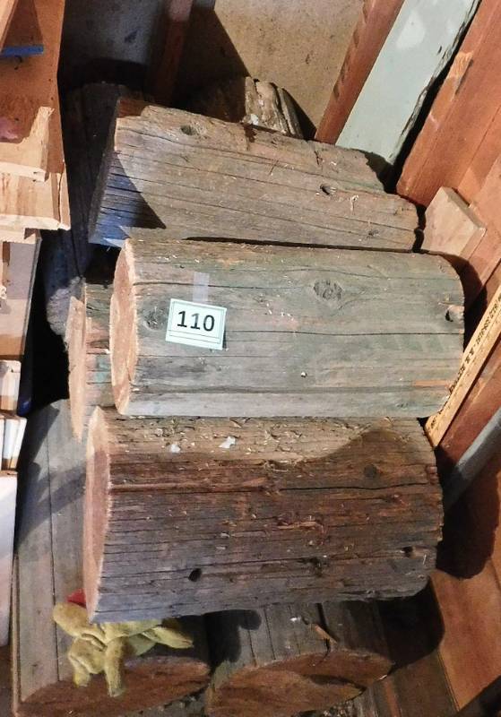 lot 110 image: several log pieces