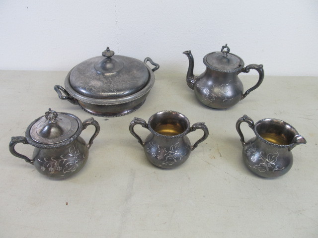 Antique PAIRPOINT Silver Plated Serving Set
