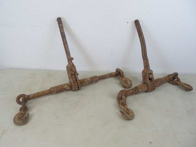 2 Large Vintage Industrial Load Binders