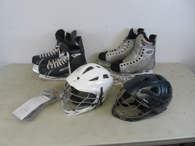 Size 13.5 & 12 Hockey Skates & Helmets