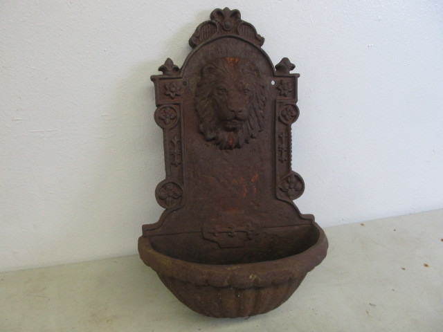 Vintage Lion Head Cast Iron Fountain