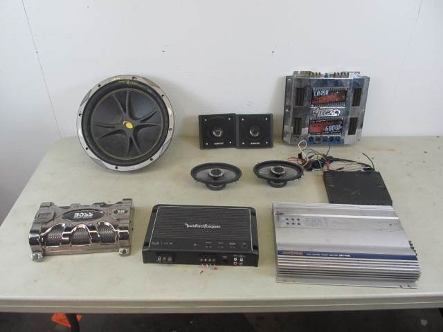 Car Audio Equipment Amplifiers etc