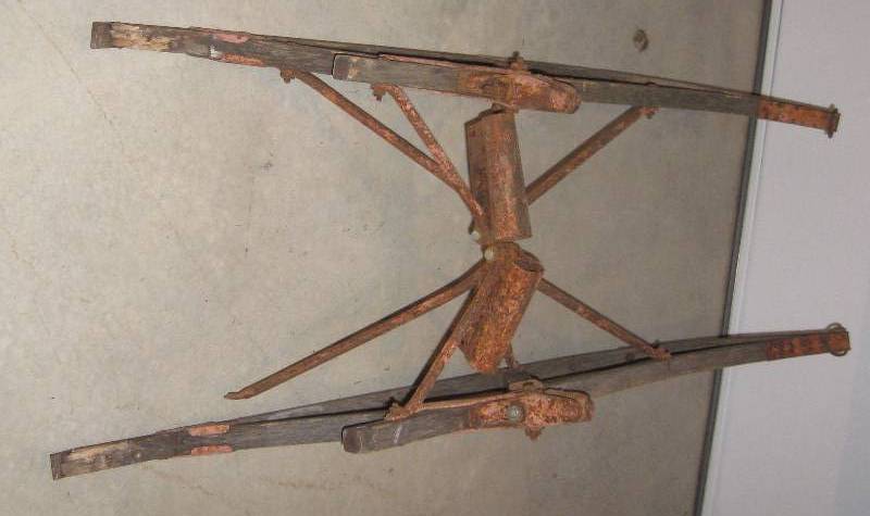 lot 020 image: Antique, 43 Skidder Sled Sleigh Wood Runners - Pair