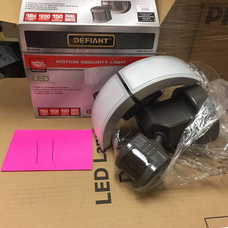 lot 11 image: Defiant 180 Bronze LED Motion Outdoor Security Light