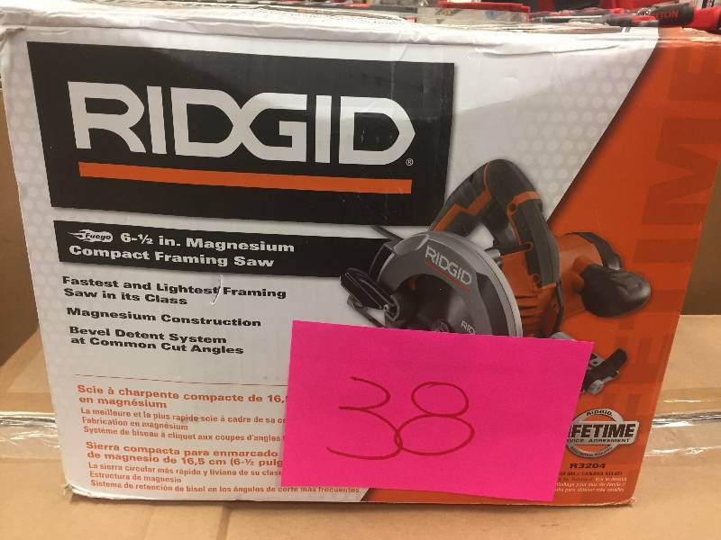 lot 38 image: RIDGID 5 in. 2-Blade Circular Saw  in like New conditions