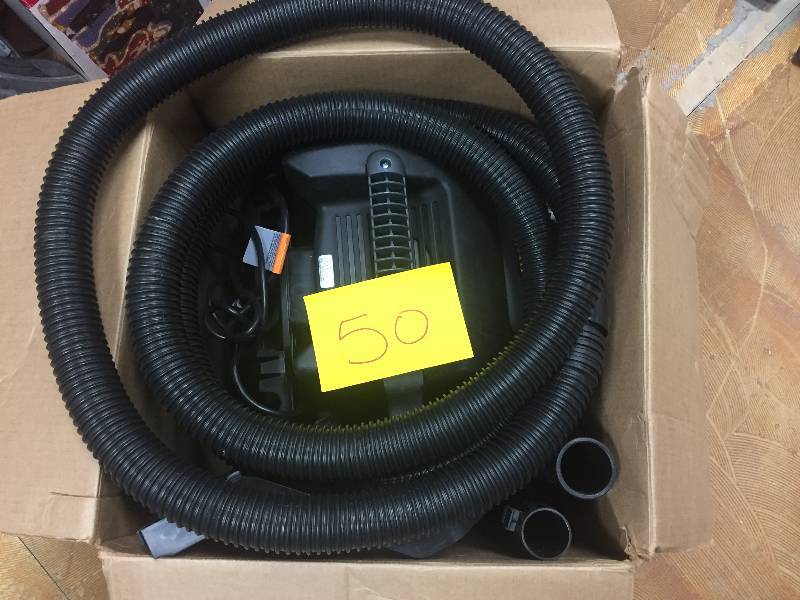 lot 50 image: RIDGID Stor-N-Go 5 Gal. 5.0-Peak HP Wet Dry Vac Model#  WD5500  open box never used