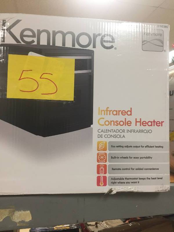 lot 55 image: Kenmore KRH6504ERE-MU Infrared Heater open box never used
