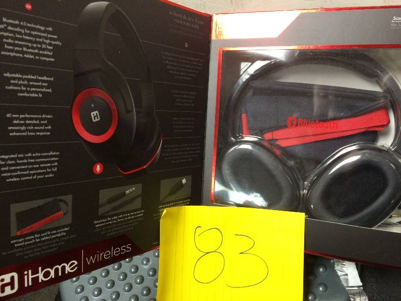 lot 83 image: iHome Bluetooth Wireless headphones model iB87BRC